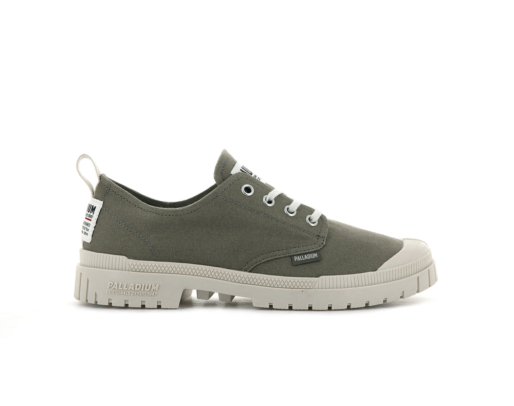 Zapatillas Palladium PAMPA SP20 LOW CANVAS Mujer Verde | Costa Rica-87396